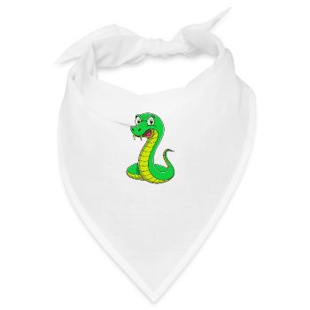 Angewiderte Schlange: Ein verschlungener Gesichtsausdruck - Bandana - Weiß - Vorne