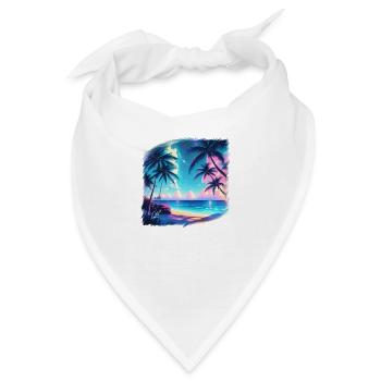 Zeit am Strand - Bandana - Weiß - Vorne