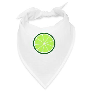Limetten-Scheibe - Bandana - Weiß - Vorne