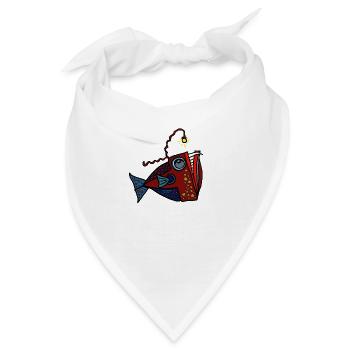 anglerfisch - Bandana - Weiß - Vorne
