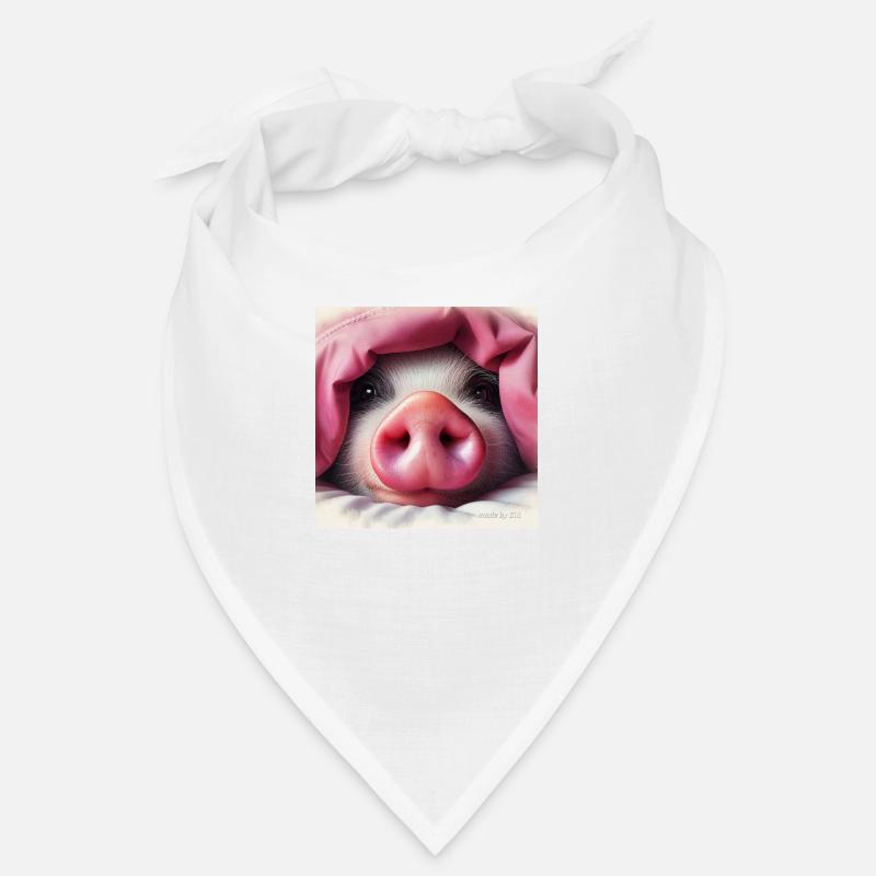 J’avais du cochon .... J’adore les cochons - Bandana - blanc