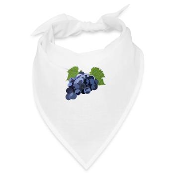 Trauben - Bandana - Weiß - Vorne