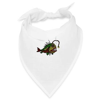 Anglerfisch - Bandana - Weiß - Vorne