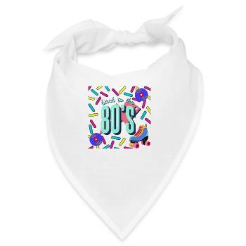 Back to the 80's - Rollschuhe - CD - buntes Design - Bandana - Weiß - Vorne