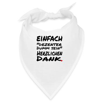 einfach dezenter - Bandana - Weiß - Vorne