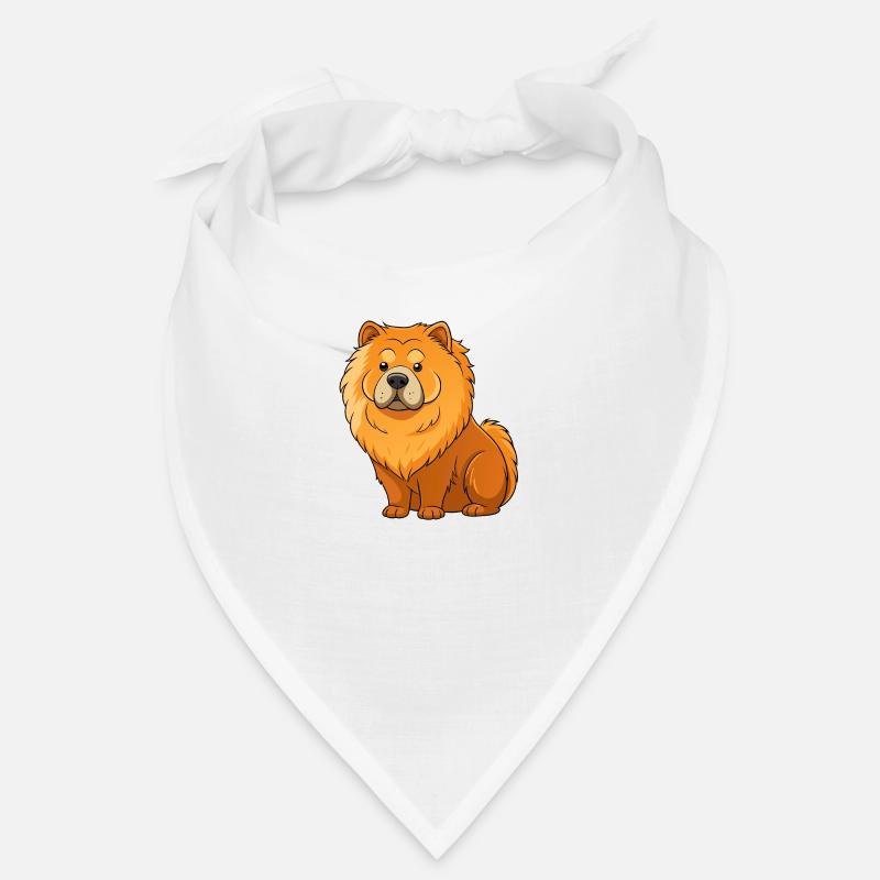 Stoic Chow Chow Guarding Territory Bandana