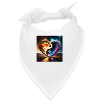 Glühwürmchen Liebe Ying Yang - Bandana - Weiß - Vorne