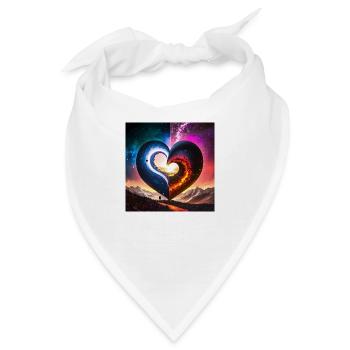 Glühwürmchen Liebe Ying Yang - Bandana - Weiß - Vorne