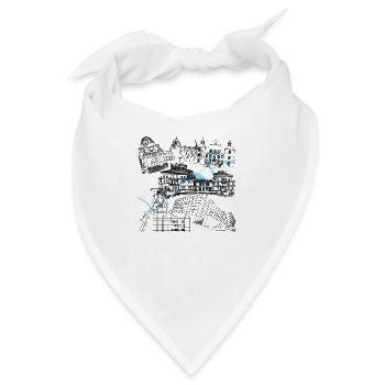Essener Wahrzeichen - Bandana - Weiß - Vorne