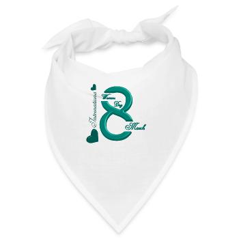 Women's Power 8. März GirlPower Weiblicher Feminismus - Bandana - Weiß - Vorne