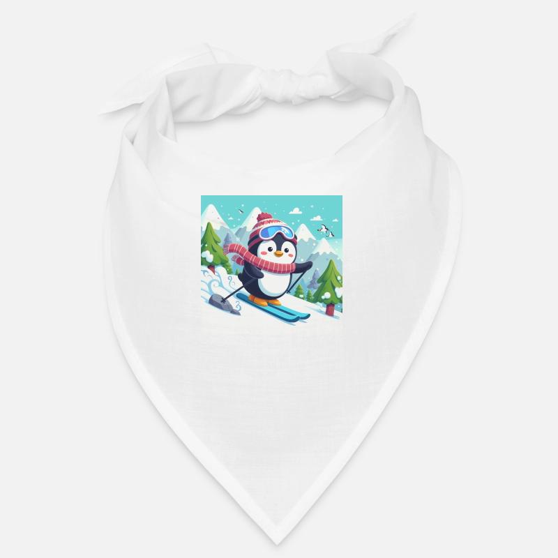 Ski-Pinguin - Bandana - Weiß