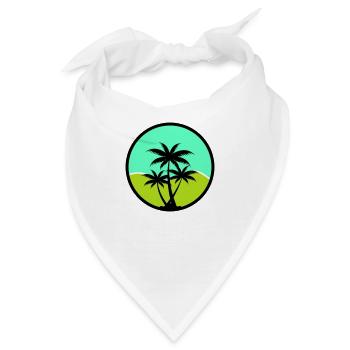 palmen - Bandana - Weiß - Vorne