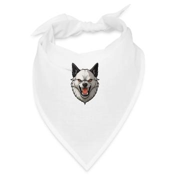 Hund Böse - Bandana - Weiß - Vorne