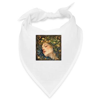 Mädchen mit Blumenkranz - Bandana - Weiß - Vorne