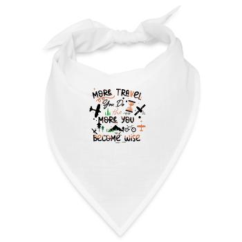 Je mehr du reist, desto mehr wirst du weise Zitat - Bandana - Weiß - Vorne