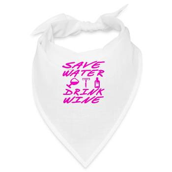 Wein - Bandana - Weiß - Vorne