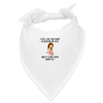 Das Gefühl in der Schwangerschaft - Bandana - Weiß - Vorne