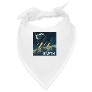 Retro Style Plakat Raumfahrt „Leave Earth“ - Bandana - Weiß - Vorne