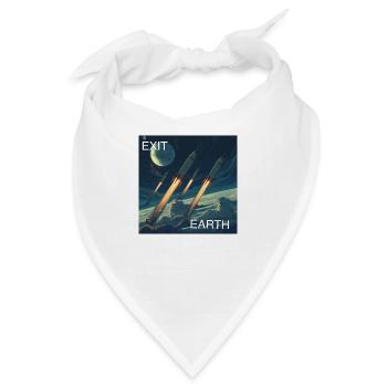 Exit Earth - Bandana - Weiß - Vorne