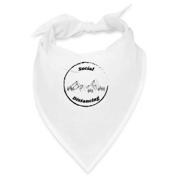 Social Distancing Naturliebe Jagd Tierliebe - Bandana - Weiß - Vorne