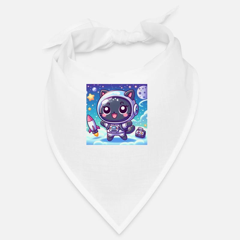 Space Kitty dans l’espace avec fusée et sac Bandana