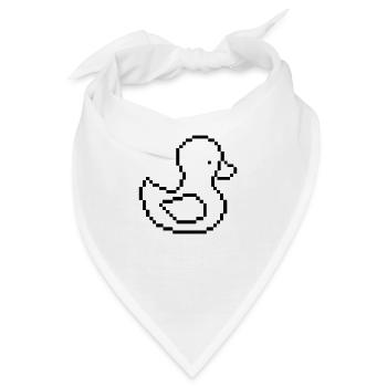 pixel ente - Bandana - Weiß - Vorne