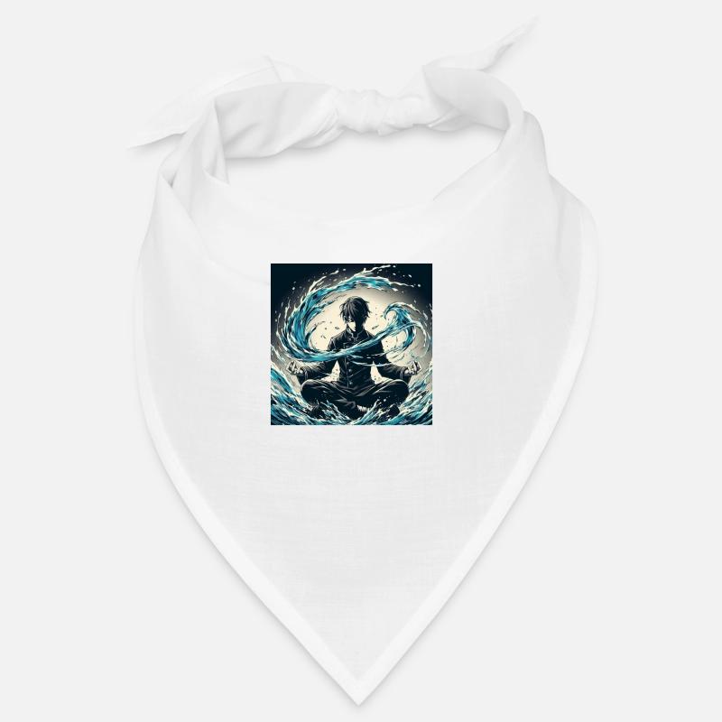Meditatives Wasser- Element - Bandana - Weiß