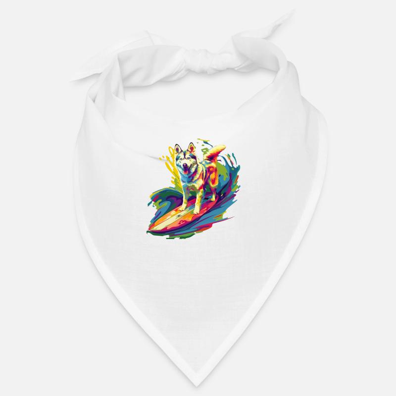 Surf Husky - Bandana - blanc