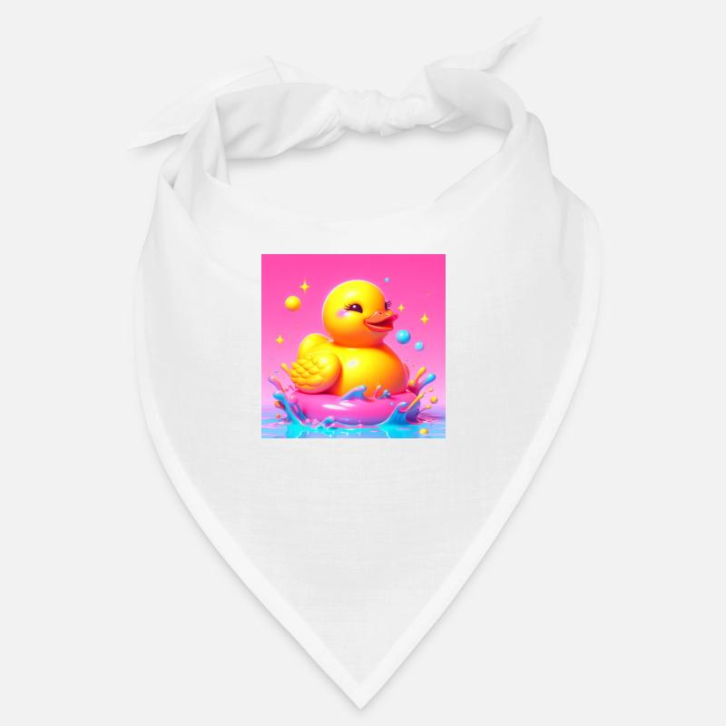 Bath Duck 3D Hyperrealistic in Risography Bandana