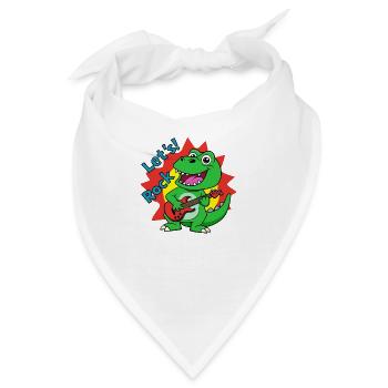 DINOSAURIER-MUSIK, DIE GITARRE SPIELT KINDER SPIELERISCH - Bandana - Weiß - Vorne