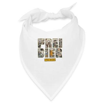 Freibier für mich - Bandana - Weiß - Vorne