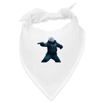 Adler mit Revolver - Bandana - Weiß - Vorne