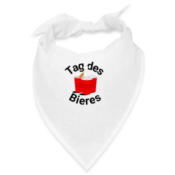 Tag des Biers Beer Pong - Bandana - Weiß - Vorne