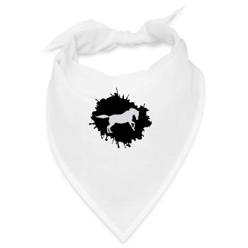 pferd klecks - Bandana - Weiß - Vorne