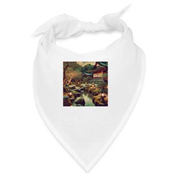 Japan Vintage Bach - Bandana - Weiß - Vorne