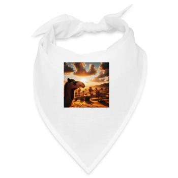 Kamel in der Wüste A2 - Bandana - Weiß - Vorne