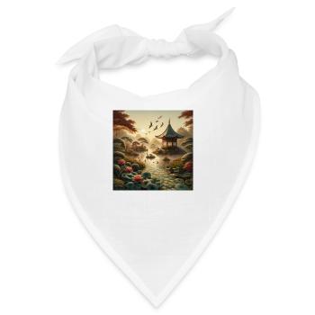 Japan Vintage Pavilion - Bandana - Weiß - Vorne