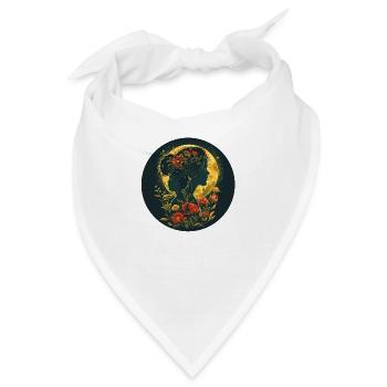 Mutter und Tochter im Mondschein - Bandana - Weiß - Vorne