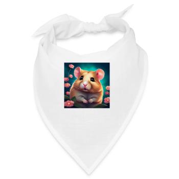 Hamster im Glück - Bandana - Weiß - Vorne