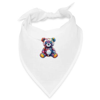 Teddybär / Kuscheltier / Stofftier / Geschenkidee - Bandana - Weiß - Vorne