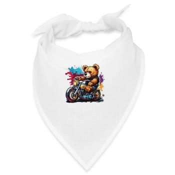 Teddybär / Kuscheltier / Stofftier / Geschenkidee - Bandana - Weiß - Vorne