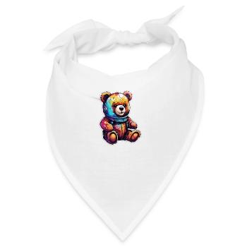 Teddybär / Kuscheltier / Stofftier / Geschenkidee - Bandana - Weiß - Vorne