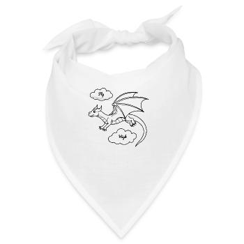 Drache Fly High - Bandana - Weiß - Vorne