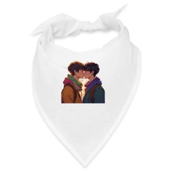 ##### Küssen ##### - Bandana - Weiß - Vorne