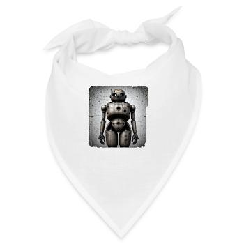 Breiter Roboter - Bandana - Weiß - Vorne