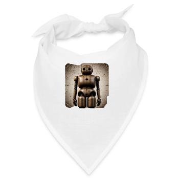 Roboter - Bandana - Weiß - Vorne