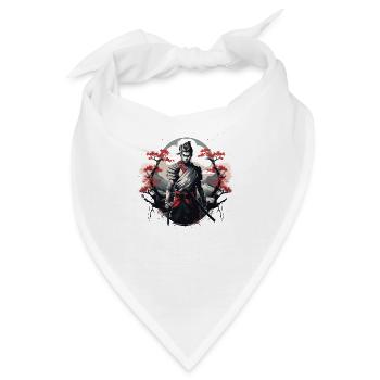 Samurai Japan Kirschbaum Landschaft - Bandana - Weiß - Vorne