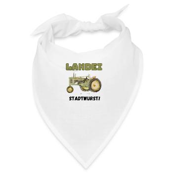 Landei…besser als Stadtwurst! - Bandana - Weiß - Vorne