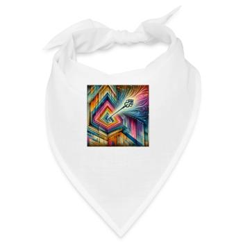 Schlüssel Fantasie - Bandana - Weiß - Vorne