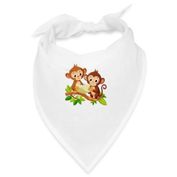 Jungle Junior: Verspieltes Affenabenteuer - Bandana - Weiß - Vorne